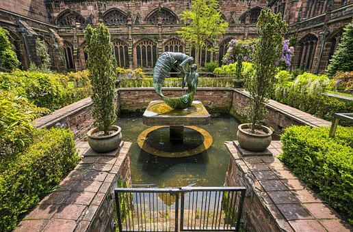 Kathedraal, Architectuur, Tuin, Vierhoek
