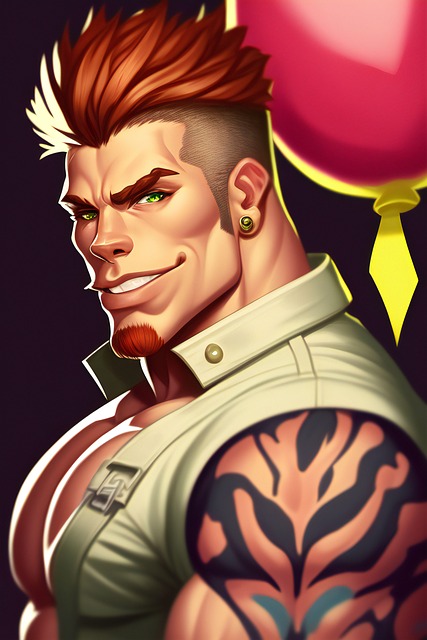 Free man hunk ai generated illustration