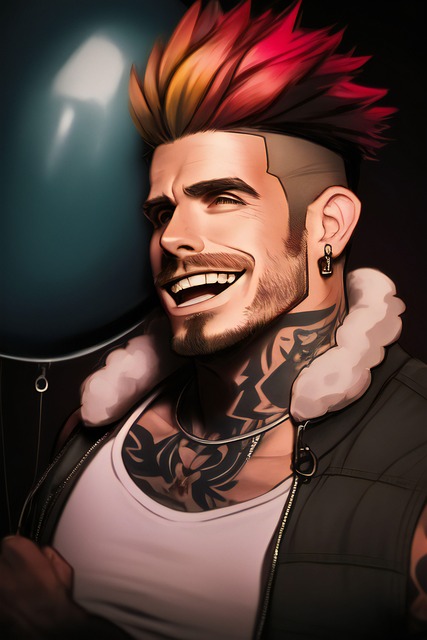 Free man muscular cartoon illustration