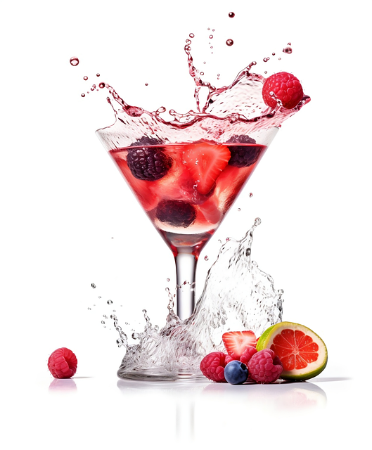 Free fruity cocktails refreshment exotic fruits illustration