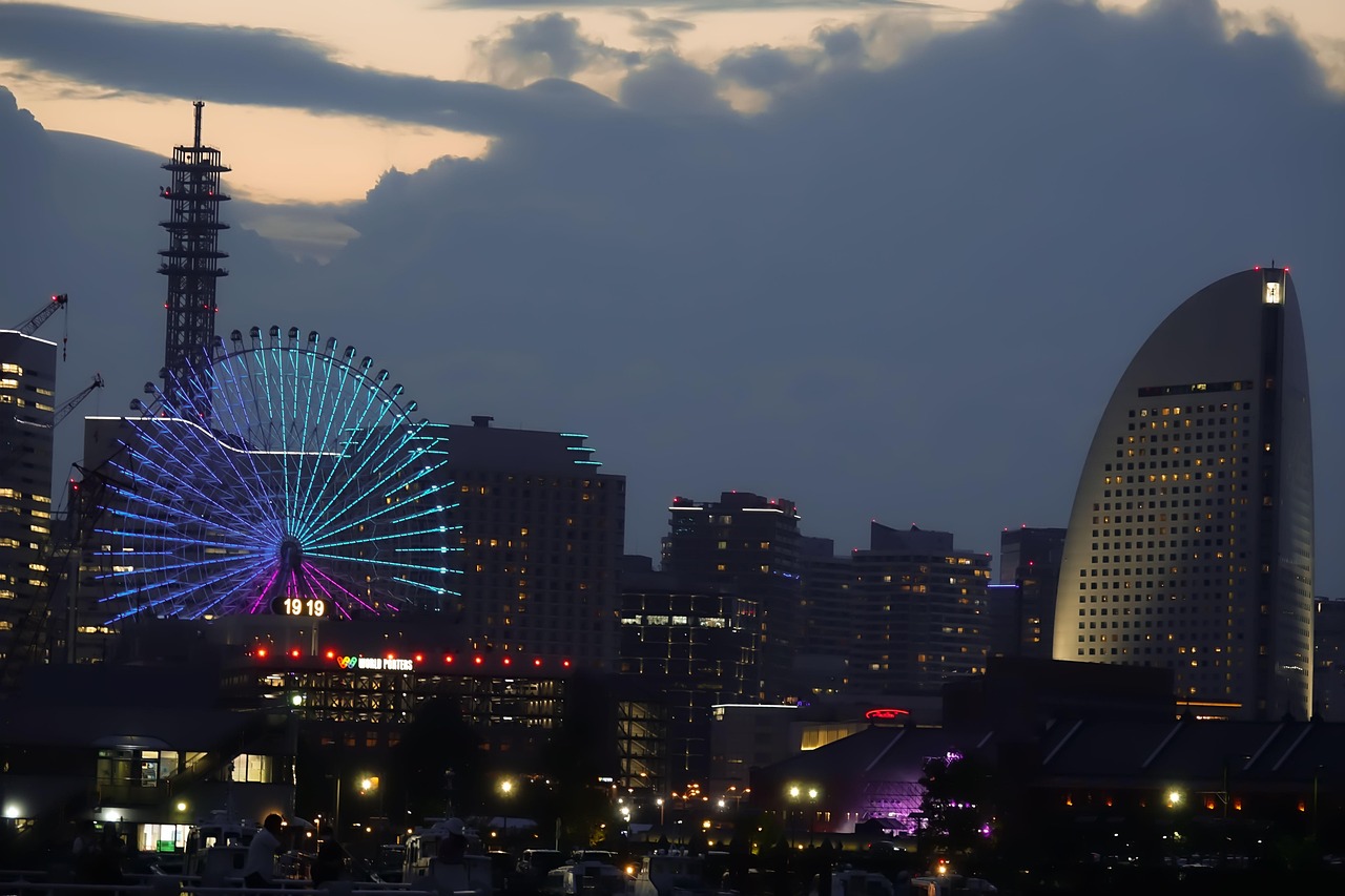 横滨市在晚上 城市 横滨日报 - Pixabay上的免费照片 - Pixabay