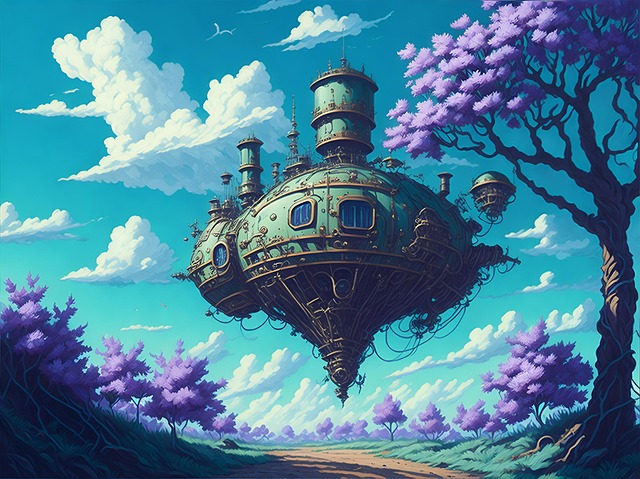 Ai Generiert, Steampunk, Luftschiff