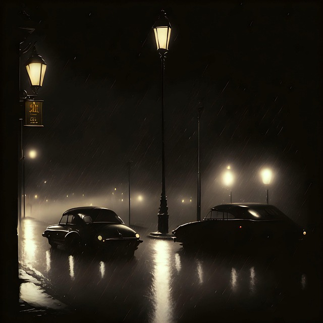 Free ai generated night cars illustration