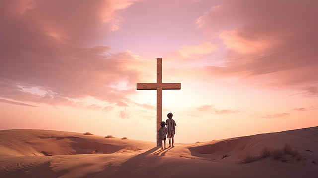 Free ai generated christianity kids illustration
