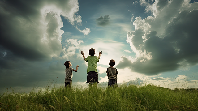 Free ai generated christianity kids illustration