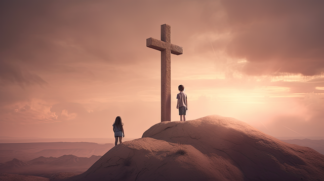 Free ai generated christianity kids illustration