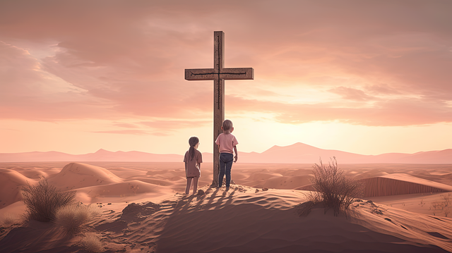 Free ai generated christianity kids illustration