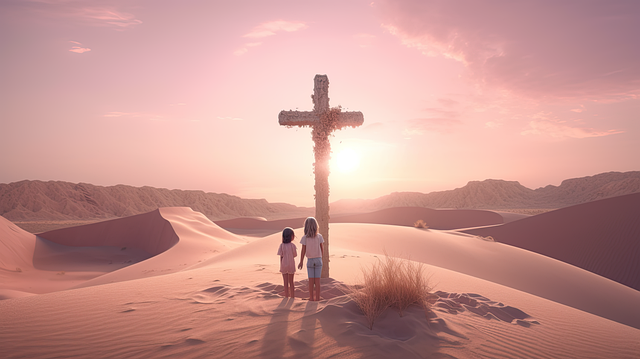 Free ai generated christianity kids illustration