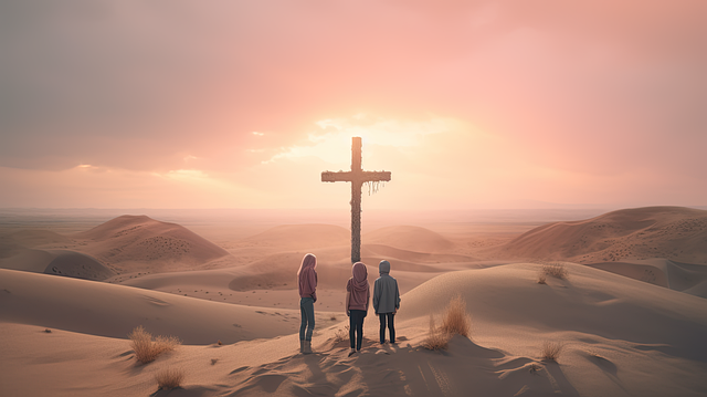Free ai generated christianity kids illustration