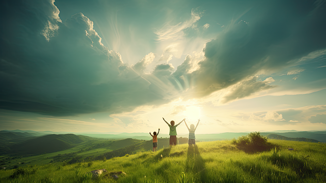 Free ai generated christianity kids illustration