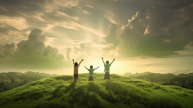 Free ai generated christianity kids illustration