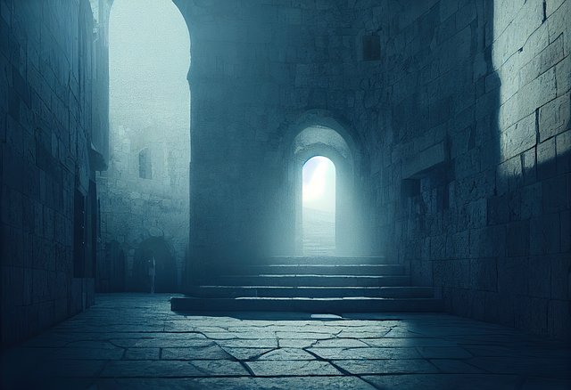 Free ai generated historical site portal illustration
