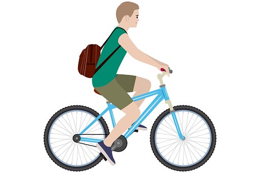 Fahrrad, Mann, Fahrradtour, Straße