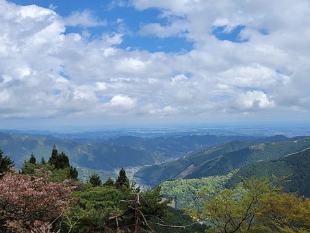 Berge, Natur, Japan, Draußen, Landschaft