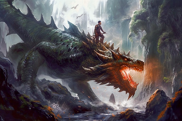 Download free ai generated art of Dragon Dragon Rider images Free dragon dragon rider ai generated illustration