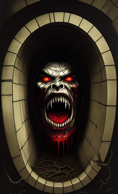 Free demon devil cave illustration