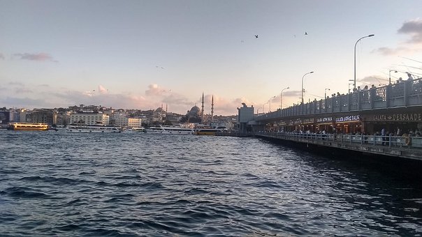 Bosporus, Istanbul, Kalkoen, Zee, Galata