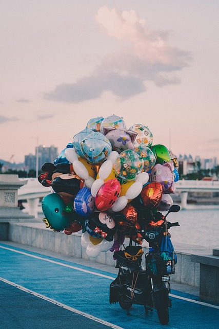 Free Balloon Sunset Glow photo and picture