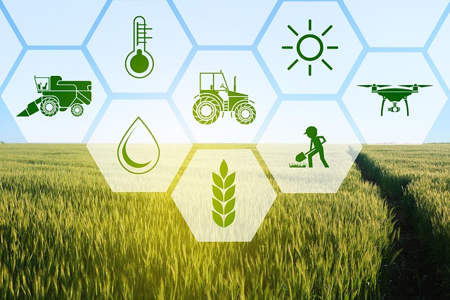 Free agriculture smart agriculture digital farming illustration