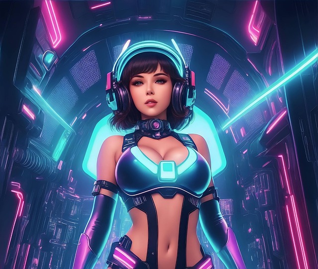Download free HD stock image of Ai Generated Woman Free ai generated woman headphones illustration