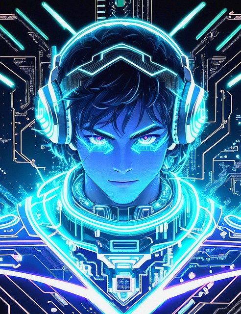 Free ai generated man robot illustration