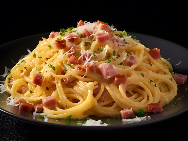 Free ai generated spaghetti carbonara pasta illustration