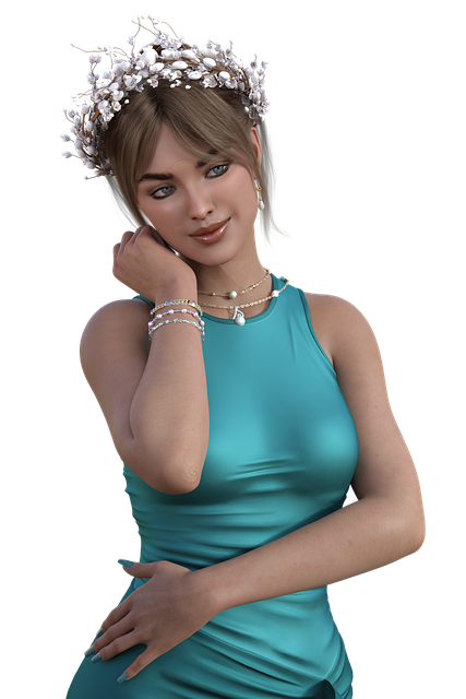 Mulher, Natureza, Flores, Penteado
