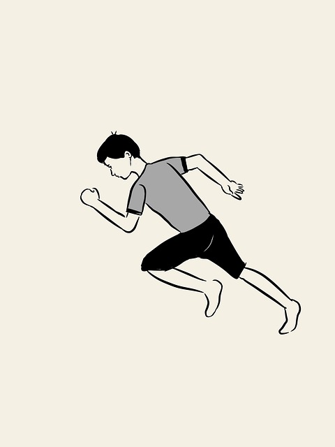 Free running run sports illustration