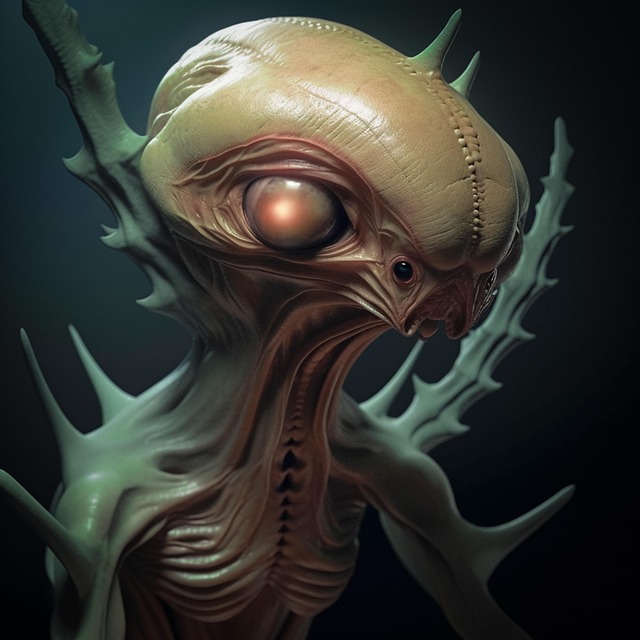Free ai generated alien extraterrestrial illustration