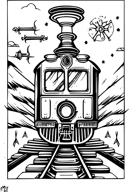 Free Train Locomotive vector and picture