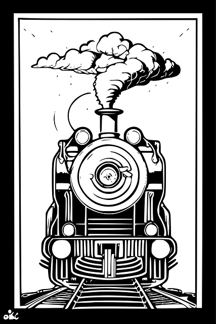 Free Train Locomotive vector and picture