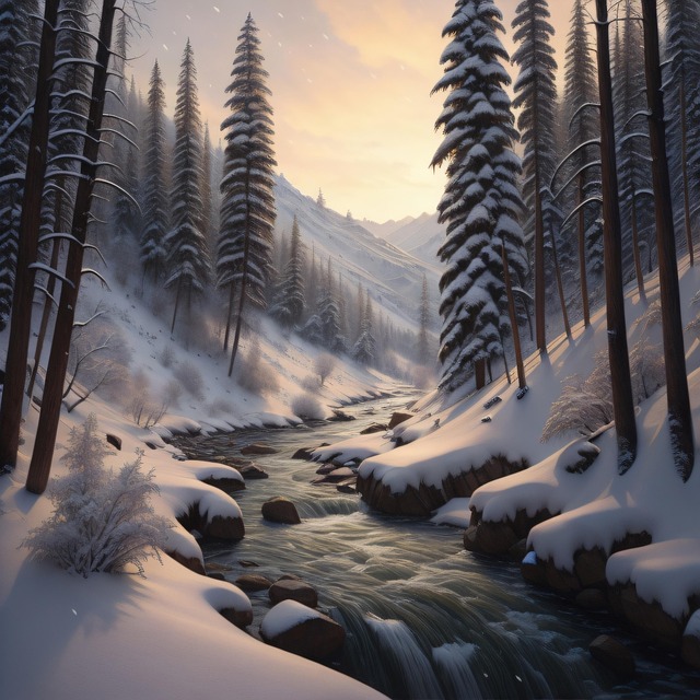 Free nature forest mountains illustration