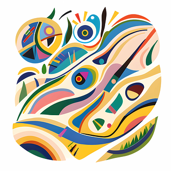 Ai Generiert, Vögel, Kandinsky, Natur