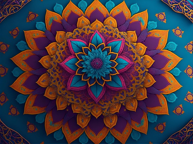 Free ai generated mandala pattern illustration