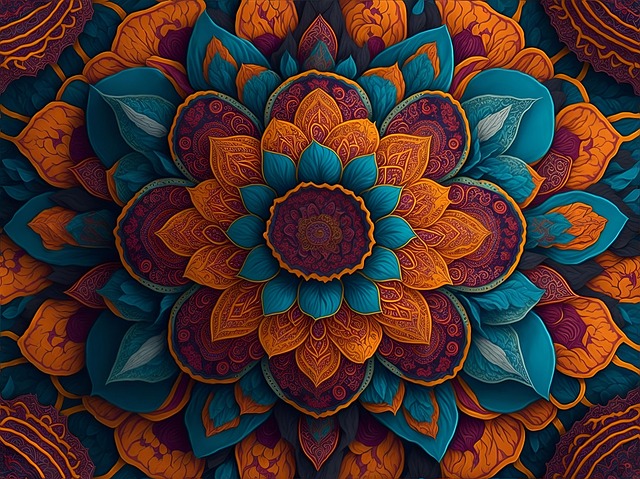 Free ai generated mandala floral pattern illustration