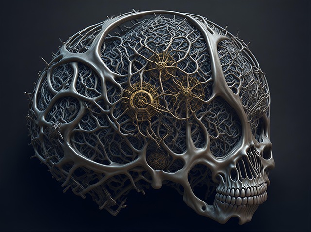Free ai generated brain skull illustration