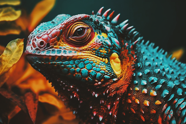 Free ai generated chameleon reptile illustration