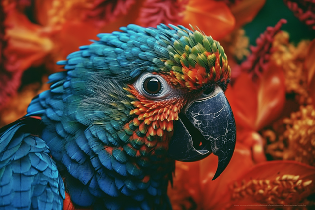 Download free HD stock image of Ai Generated Parrot Free ai generated parrot bird illustration