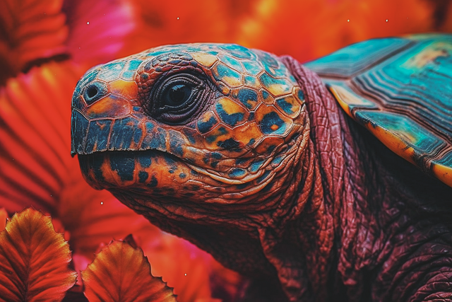Download free HD stock image of Ai Generated Turtle Free ai generated turtle colorful illustration