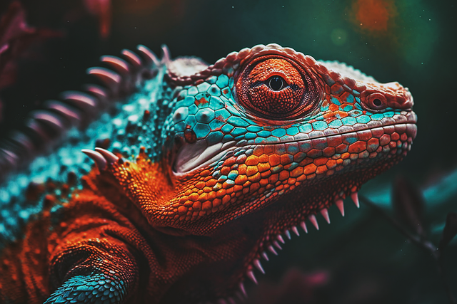 Free ai generated chameleon reptile illustration