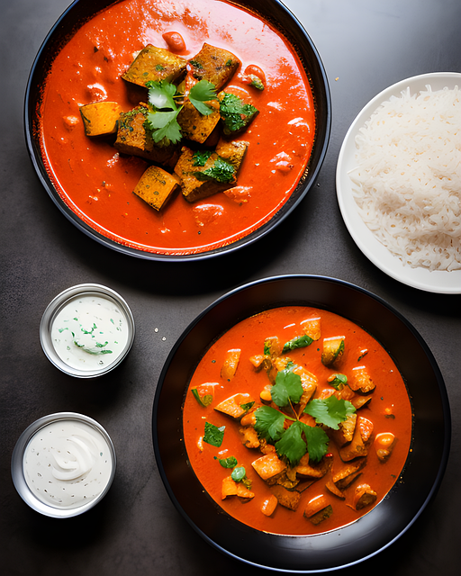 Free ai generated curry indian cuisine illustration