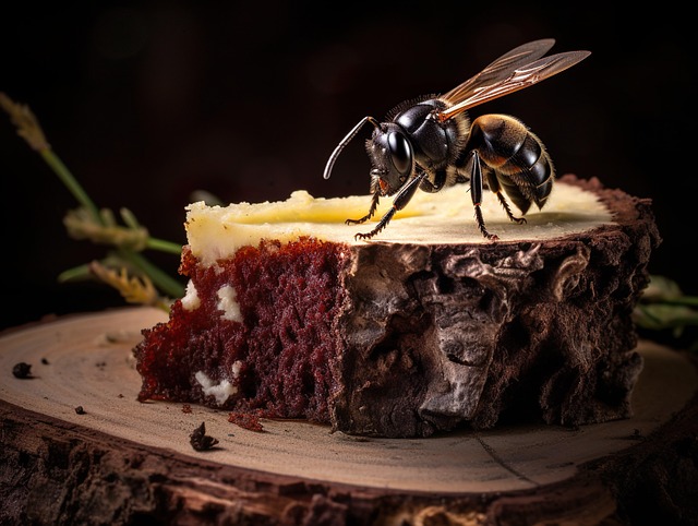 Free cake wasp bee illustration