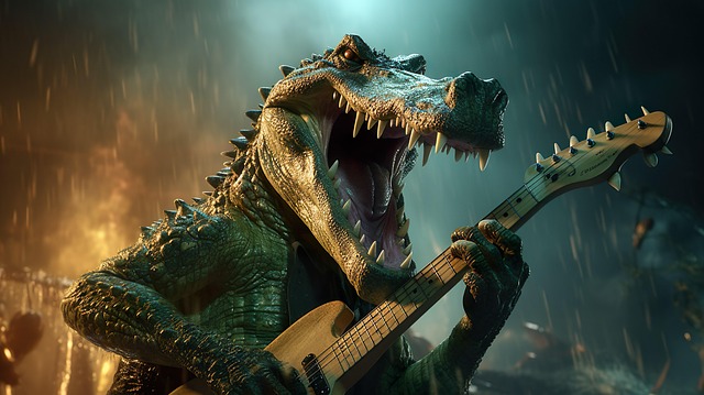 Krokodille, Dyr, Rovdyr, Guitar, Musiker