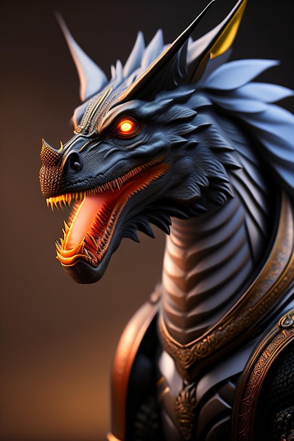 Free dragon mythical creature ai generated illustration