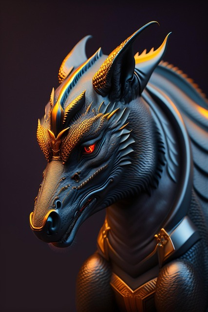 Free dragon mythical creature ai generated illustration