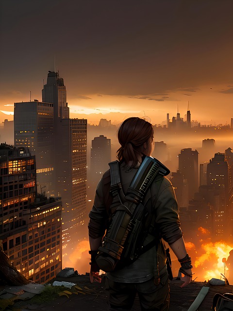 Free ai generated fire urban illustration