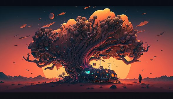 Free Ai Generated Trees illustration and picture