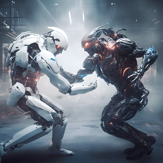 Free ai generated robots futuristic illustration