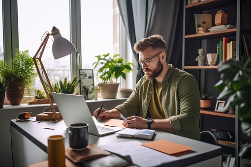 Free Man Working photo and picture