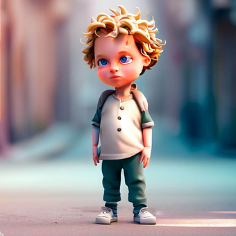 Free Boy 3D illustration and picture